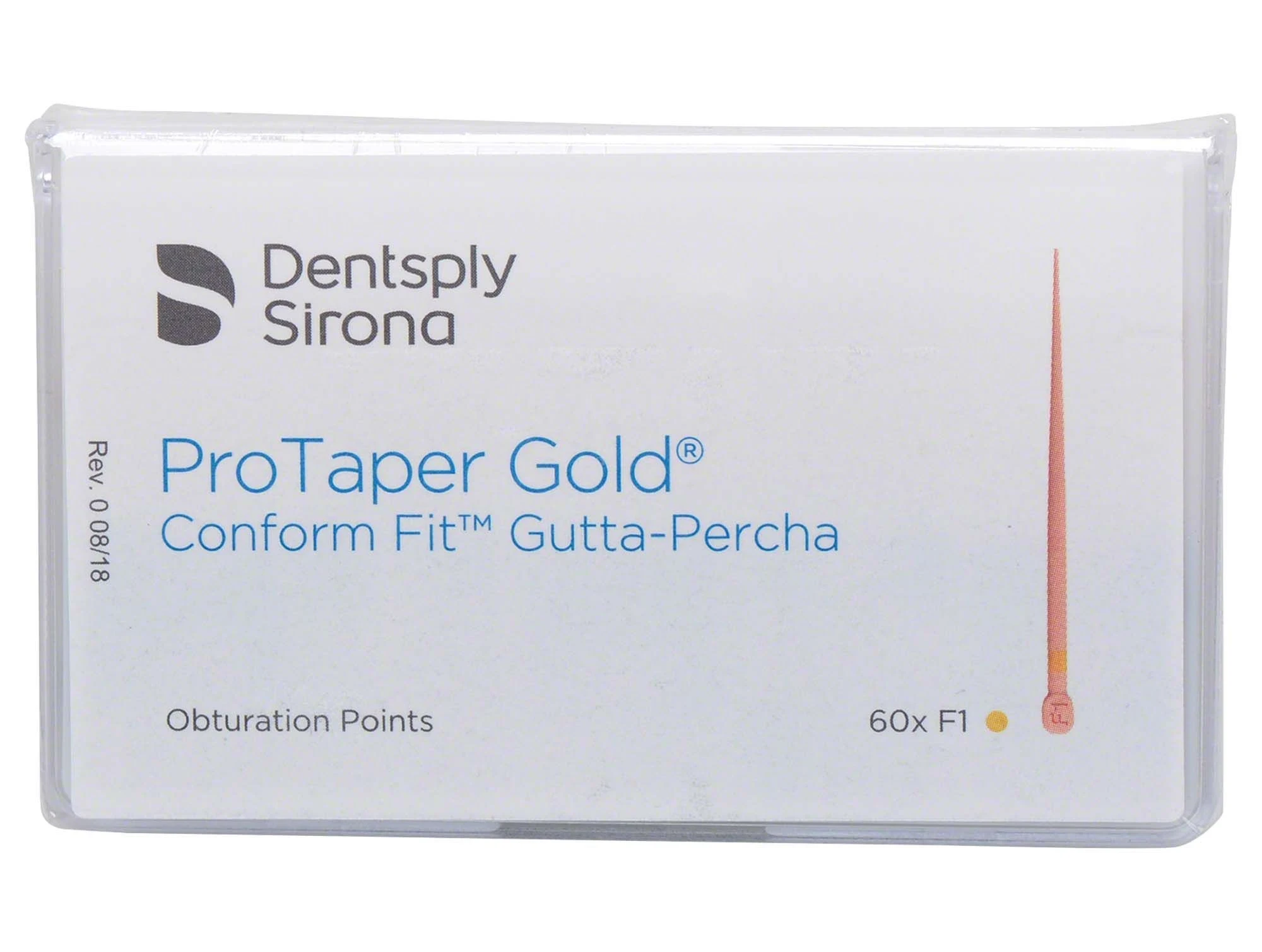 ProTaper Gold, Conform Fit, Guttaperchaspitzen F1, Packung à 60 Stück