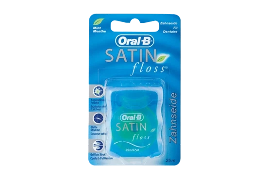 Satinfloss Zahnseide, Spender, Packung á 25 m