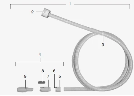 Speichelzieherschlauch komplett, klein, 8 mm, Packung à 1 Stück