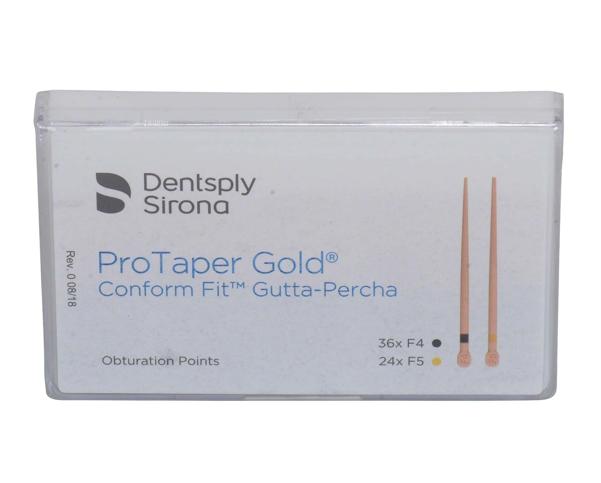 ProTaper Gold, Conform Fit, Guttapercha-Spritze, Größen F4/F5, Packung à 60 Stück