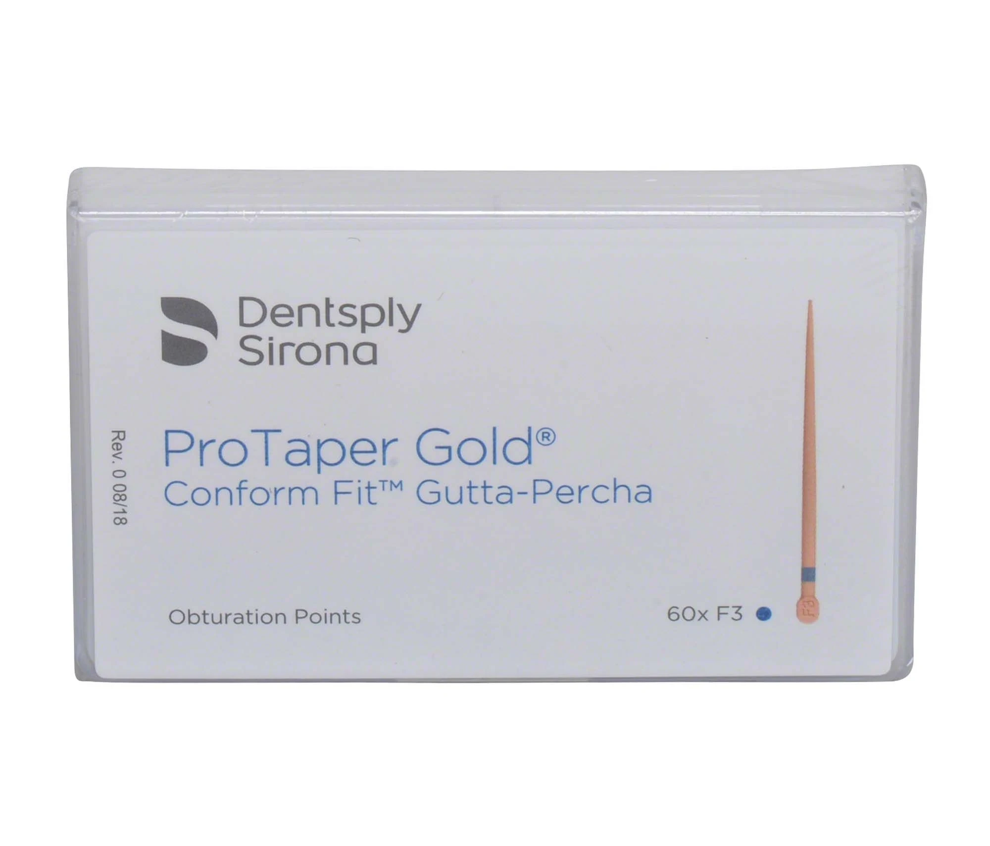 ProTaper Gold, Conform Fit, Guttapercha-Spritze, Größen F3, Packung à 60 Stüc