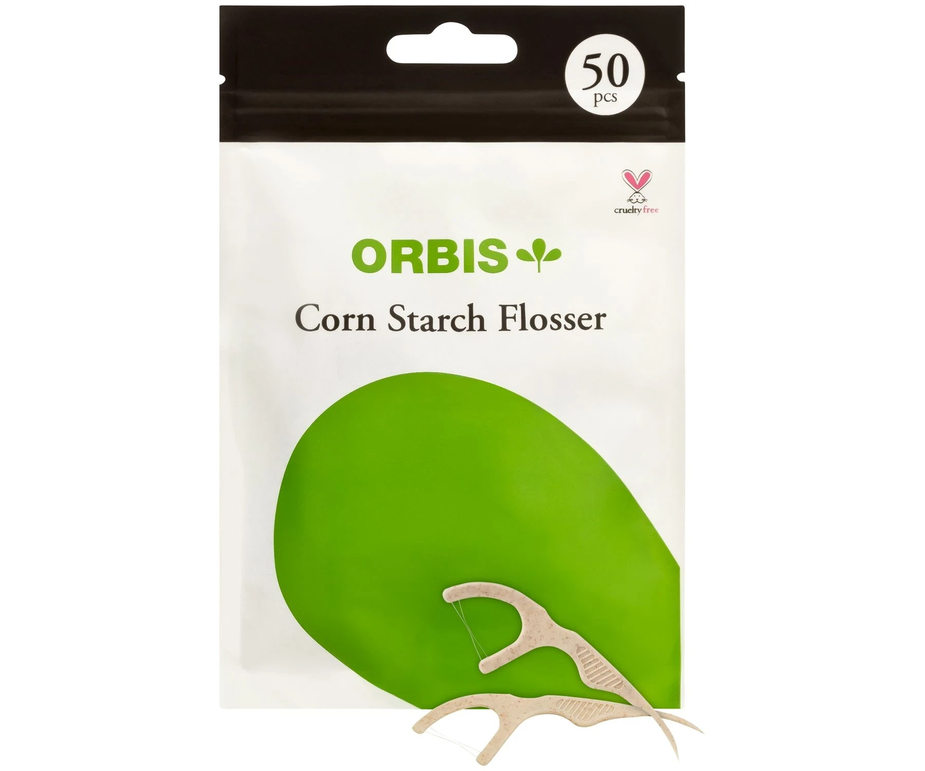 ORBIS-Green Flosser, Maisstärke, Beutel 50 Stück