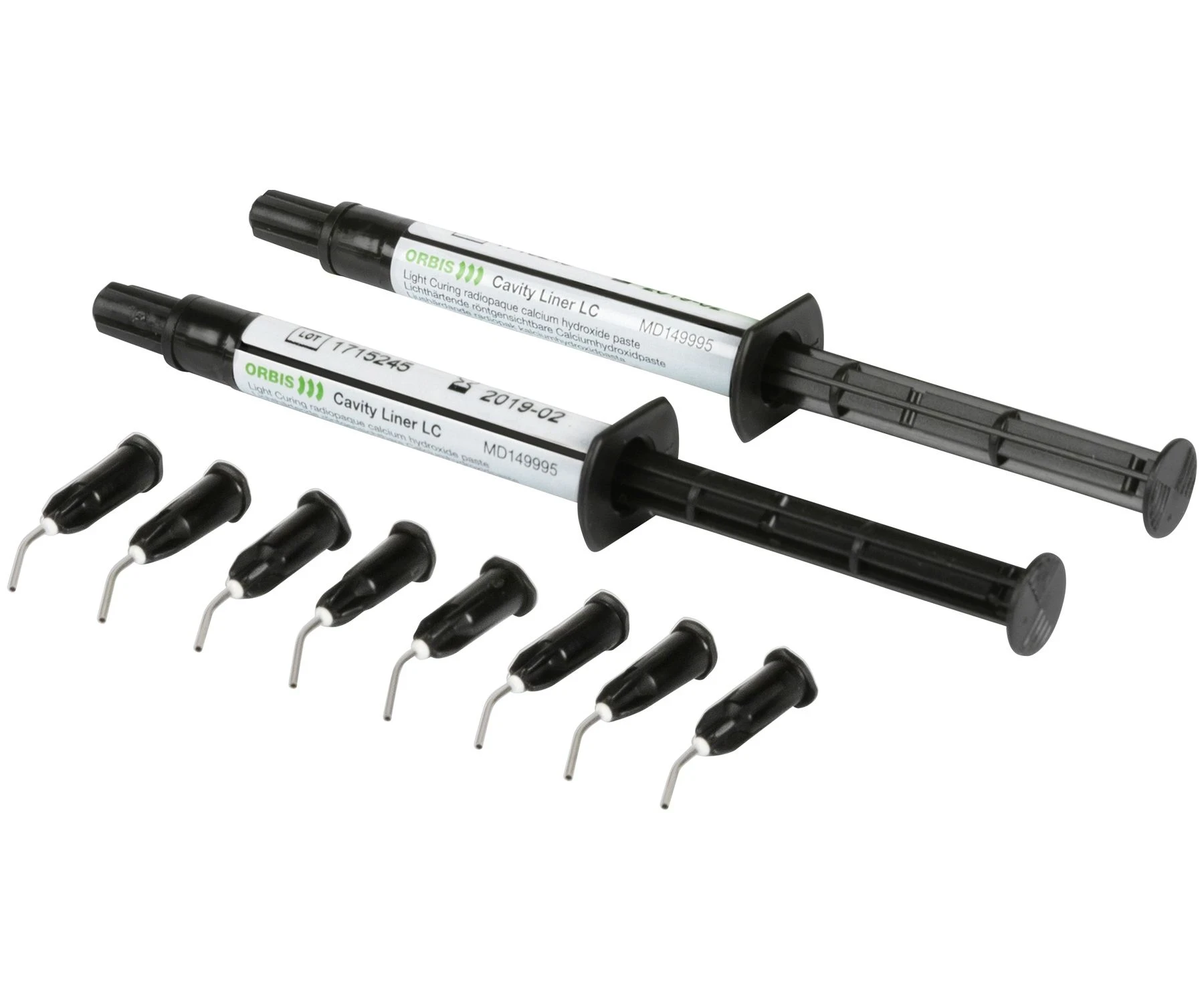 ORBIS Cavitiy Liner LC, Calciumhydroxidpaste, Spritze 2 x 2 ml, 20 Applikationskanülen
