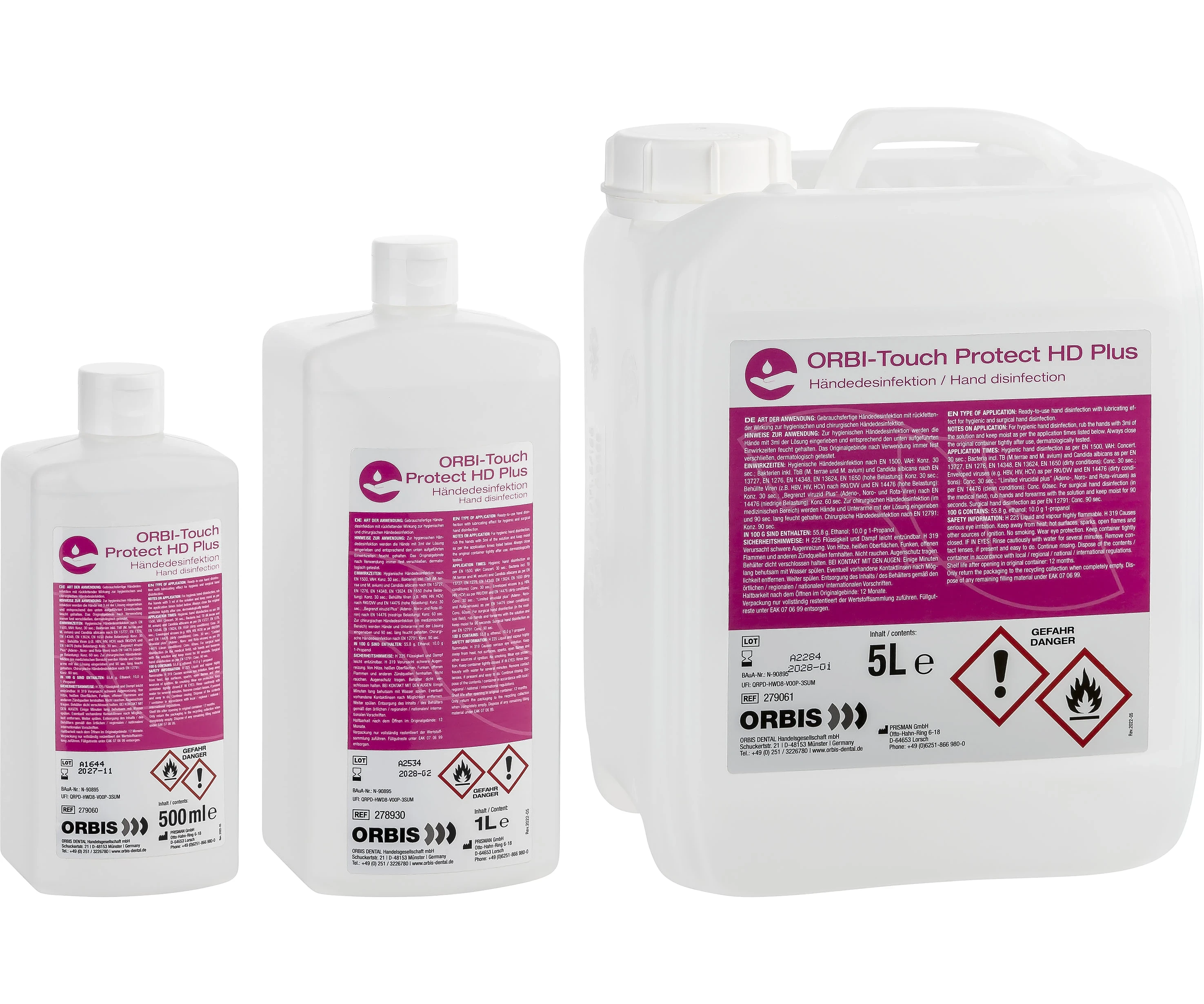 ORBI-Touch protect Händedesinfektion HD+ | ORBI-Touch protect HD +, Händedesinfektion, Kanister 5 l