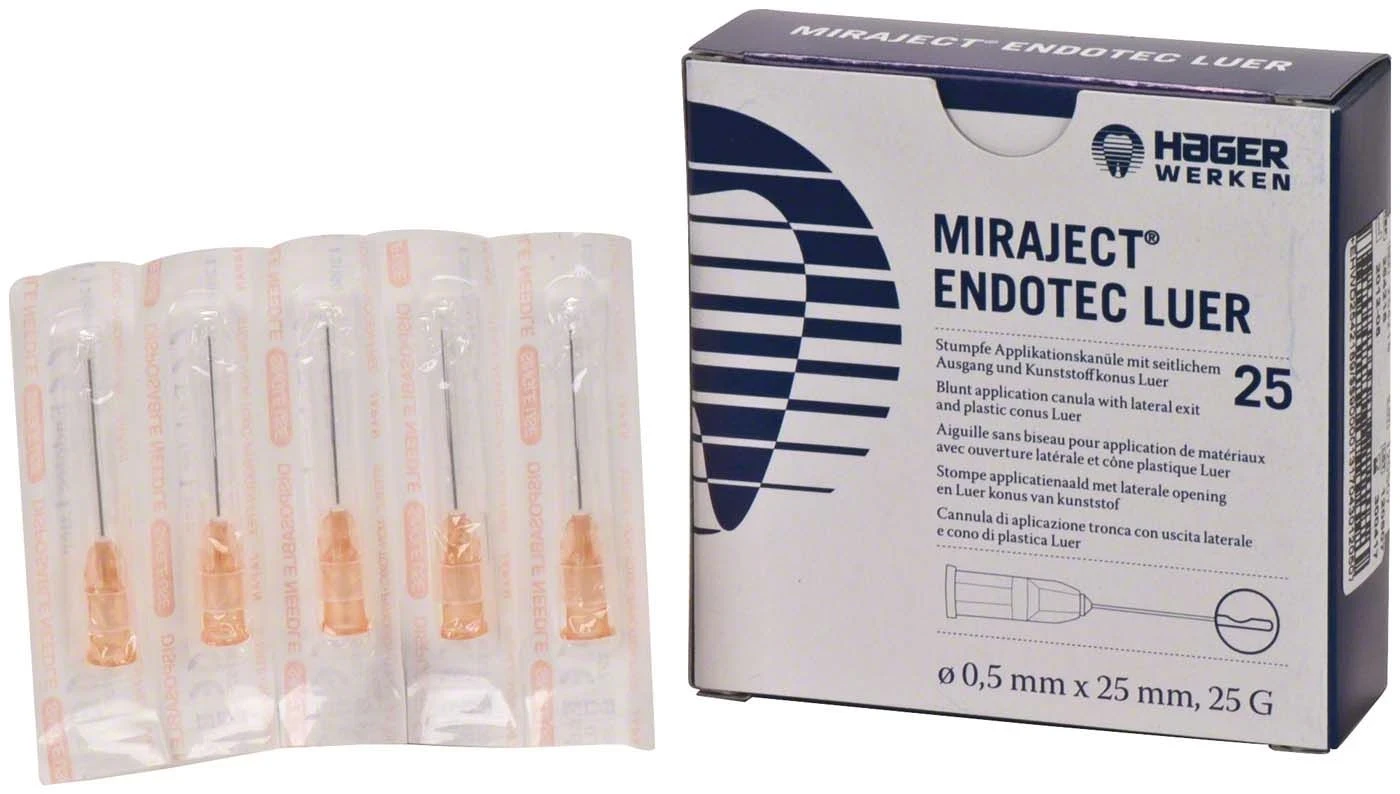 Miraject Endotec Luer, Kanülen, G25, 0,5 x 25 mm, Packung à 25 Stück