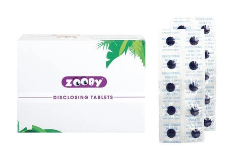 Zooby Plaque Anfärbetabletten mit Zweifarben-Formel, frei von Gluten und Erythrosin, 250 Stück