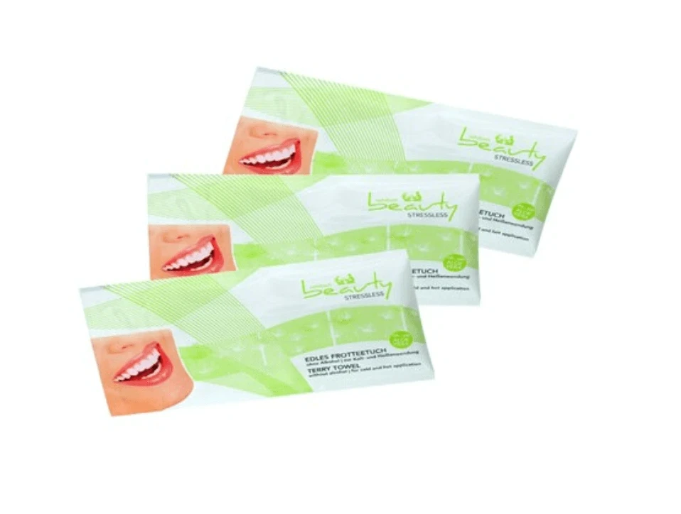 Oshibori Frotteetuch, 22x22 cm, mit Aloe Vera