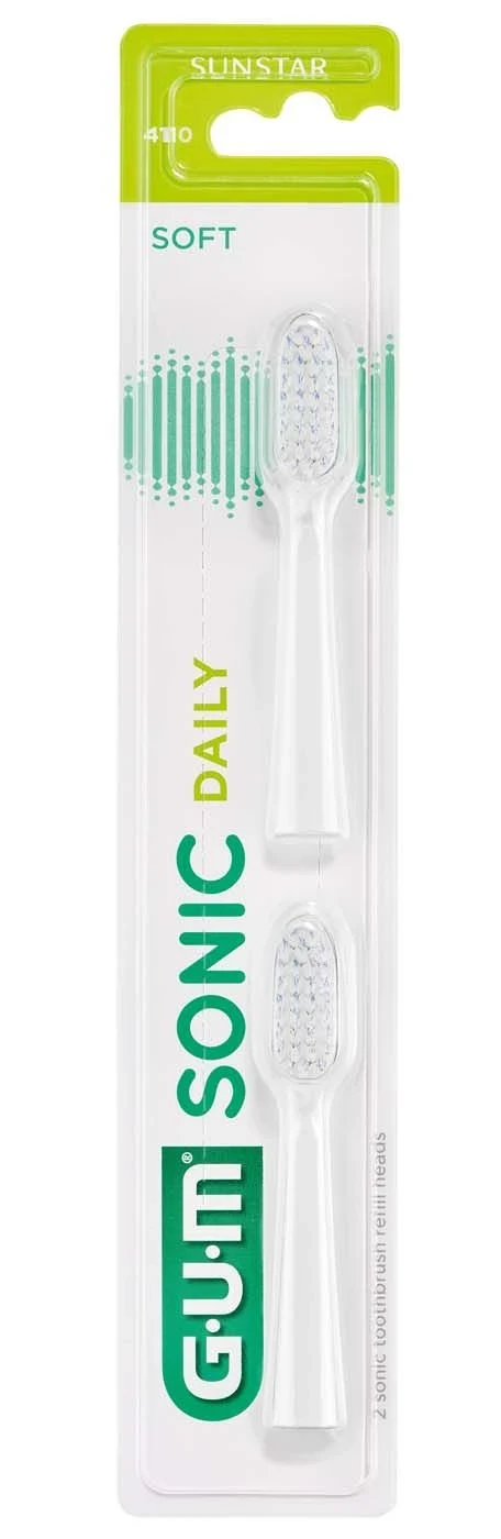 GUM Sonic Daily Ersatzbürsten 2 Ersatzbürsten weiß