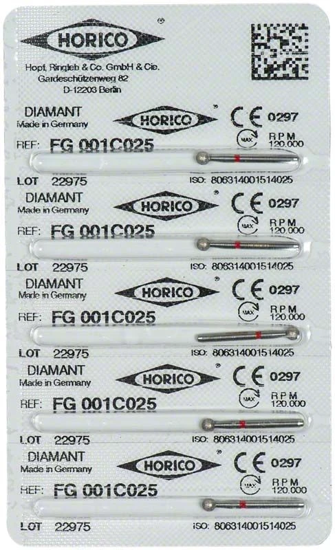HORICO FG-Diamanten 001C025, 5 Stück