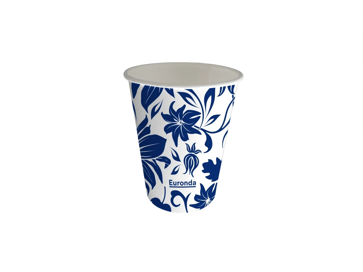 Monoart Mundspülbecher, Hartpapier, Flower-blau, Packung à 1000 Stück