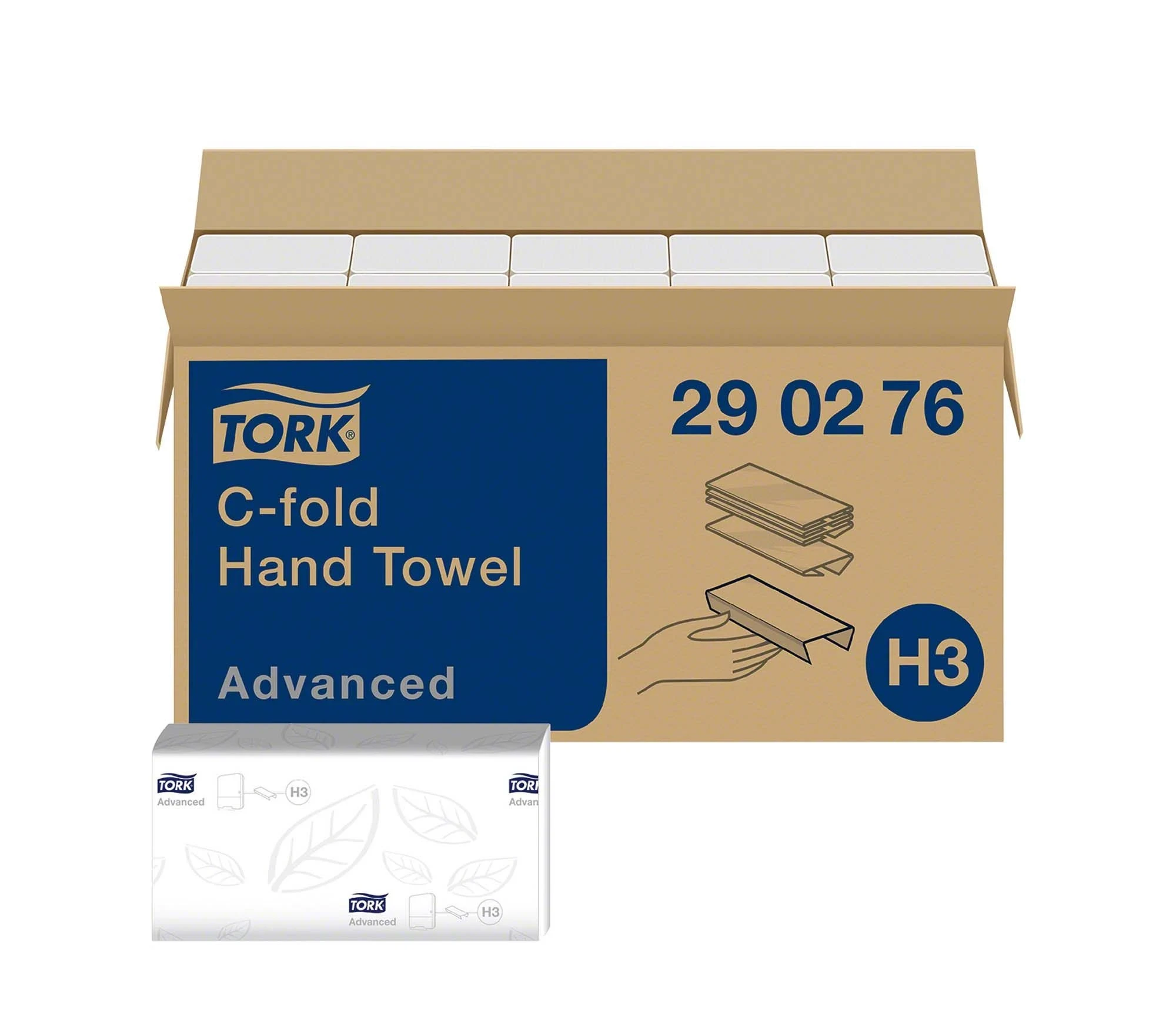 Tork Advanced Papierhandtücher, weiß, 50 × 25 cm, 2-lagig, 20 Packungen à 80 Tücher