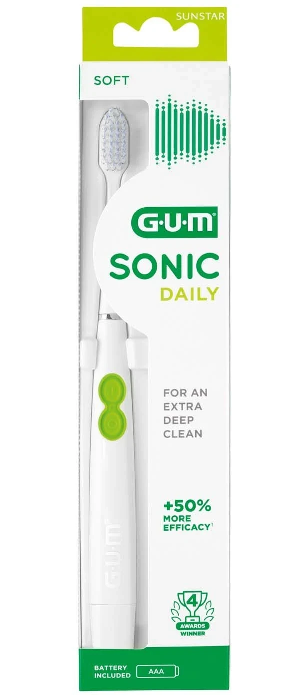 GUM Sonic Daily Schallzahnbürste Schallzahnbürste weiß
