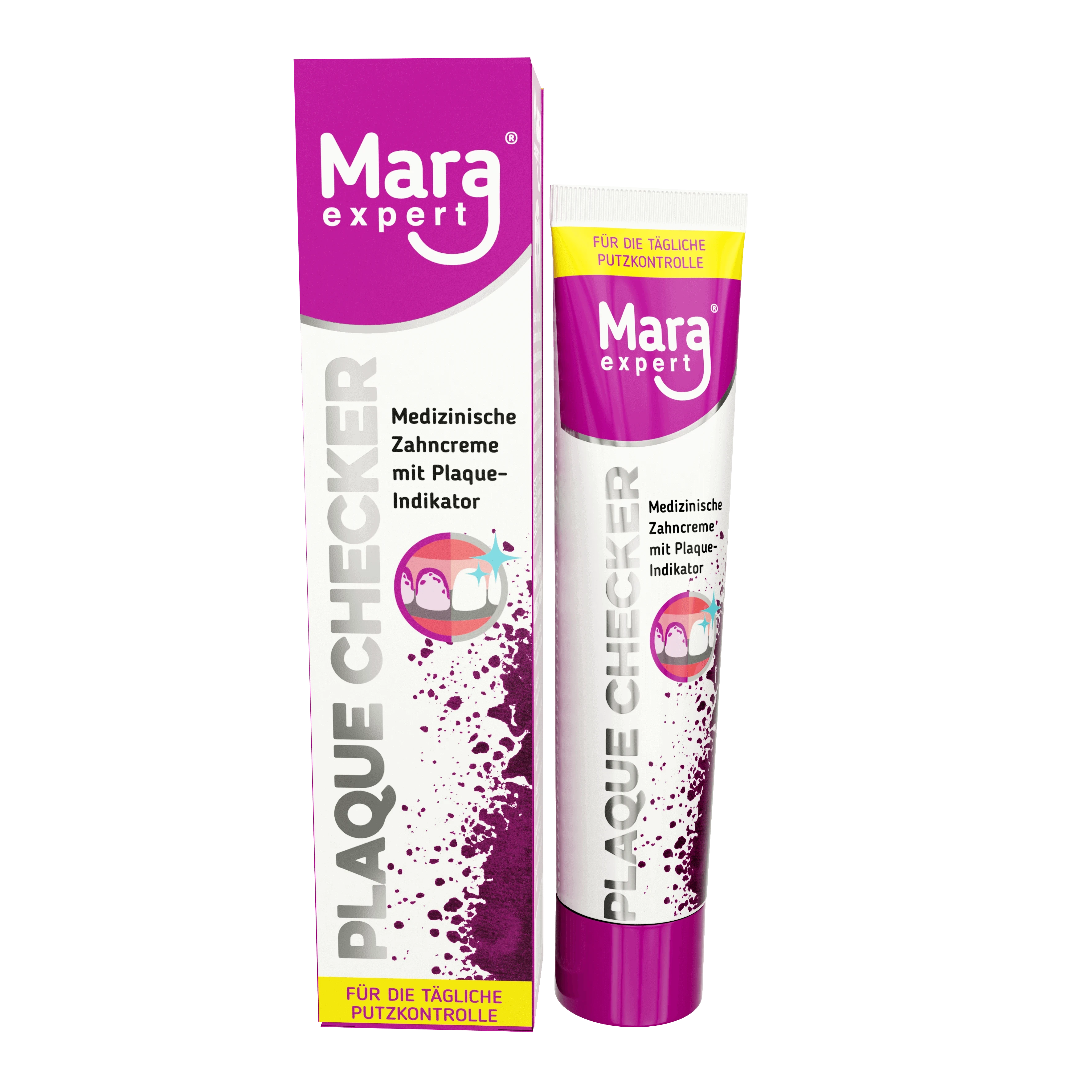 Mara Expert Plaque Checker, Medizinische Zahncreme, Tube à 75 ml