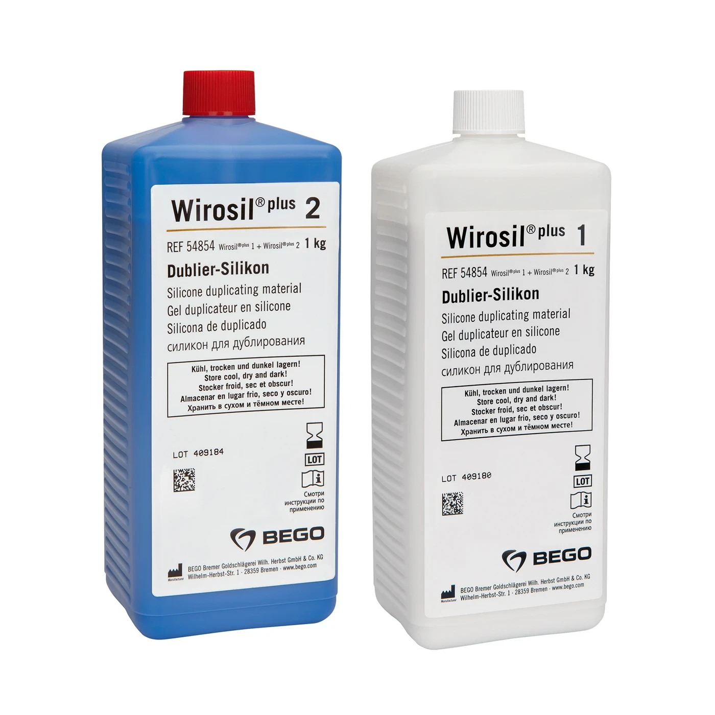 WirosilPlus - Packung 2 x 1 kg Flasche Silikon