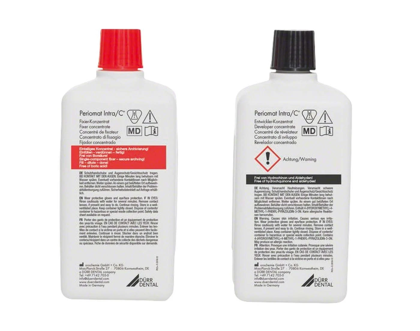 Periomat Intra/C+, Entwickler- und Fixierergebrauchslösung, 8 Flaschen à 500 ml