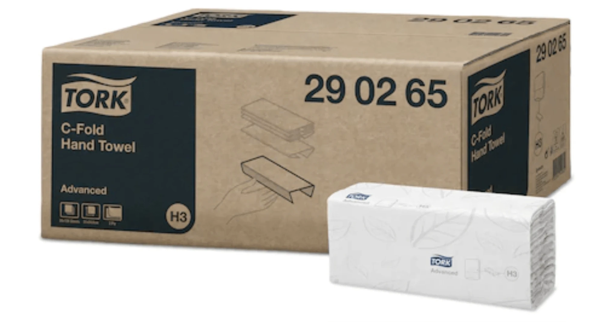 Tork Advanced Papierhandtücher, weiß, 24,8 × 31 cm, 2-lagig, 20 Packungen à 128 Tücher