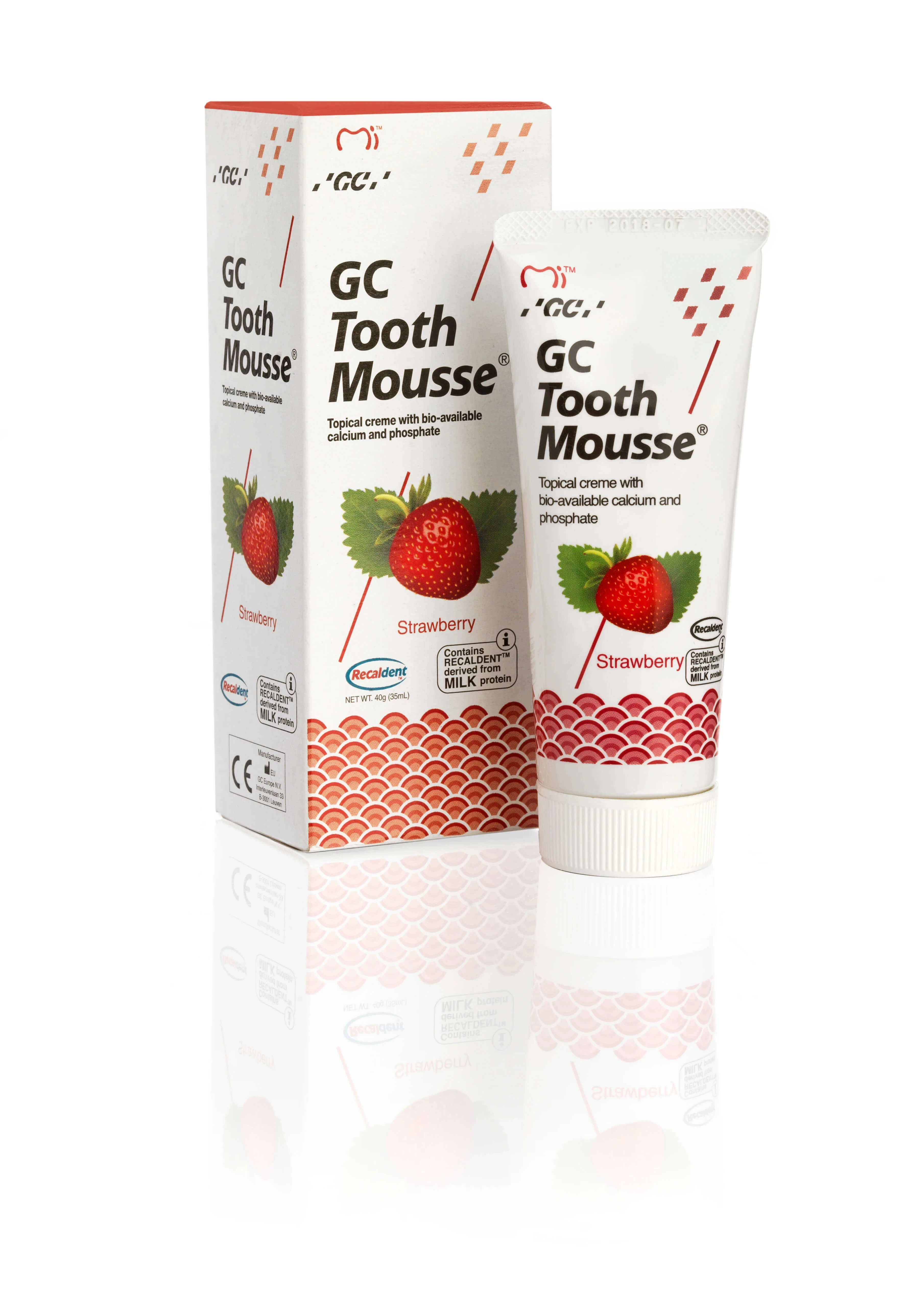 Tooth Mousse, Erdbeere, 10 Tuben à 40 g