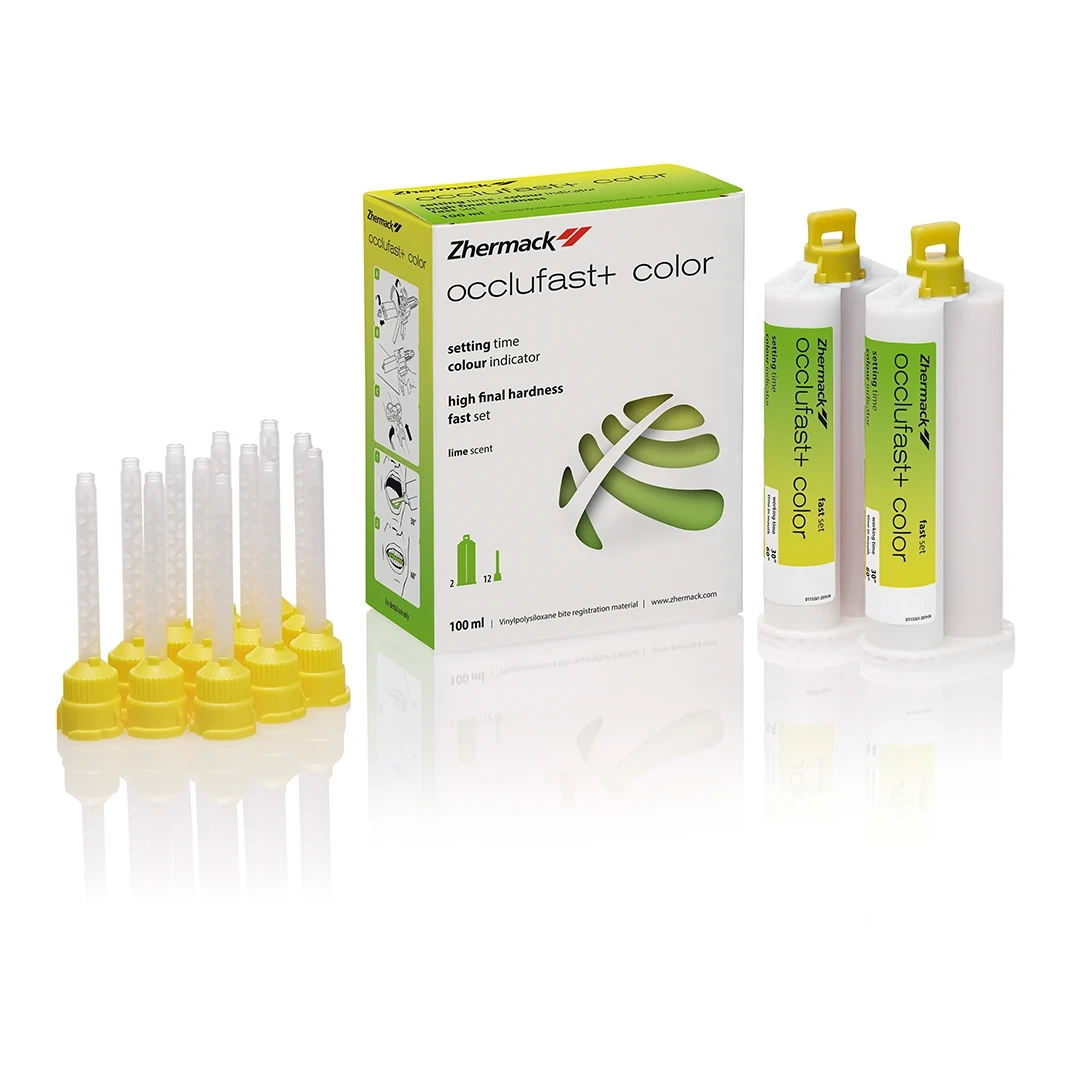 Occlufast+ Color, A-Silikon-Bissregistrat, 2 Kartuschen à 50 ml