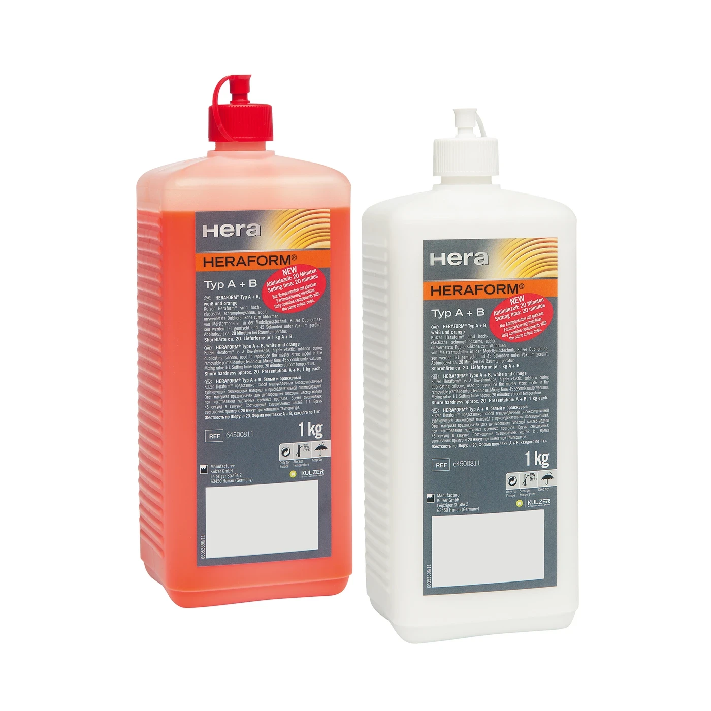 Heraform Silikon-Doubliermasse, Packung 2 x 1 kg