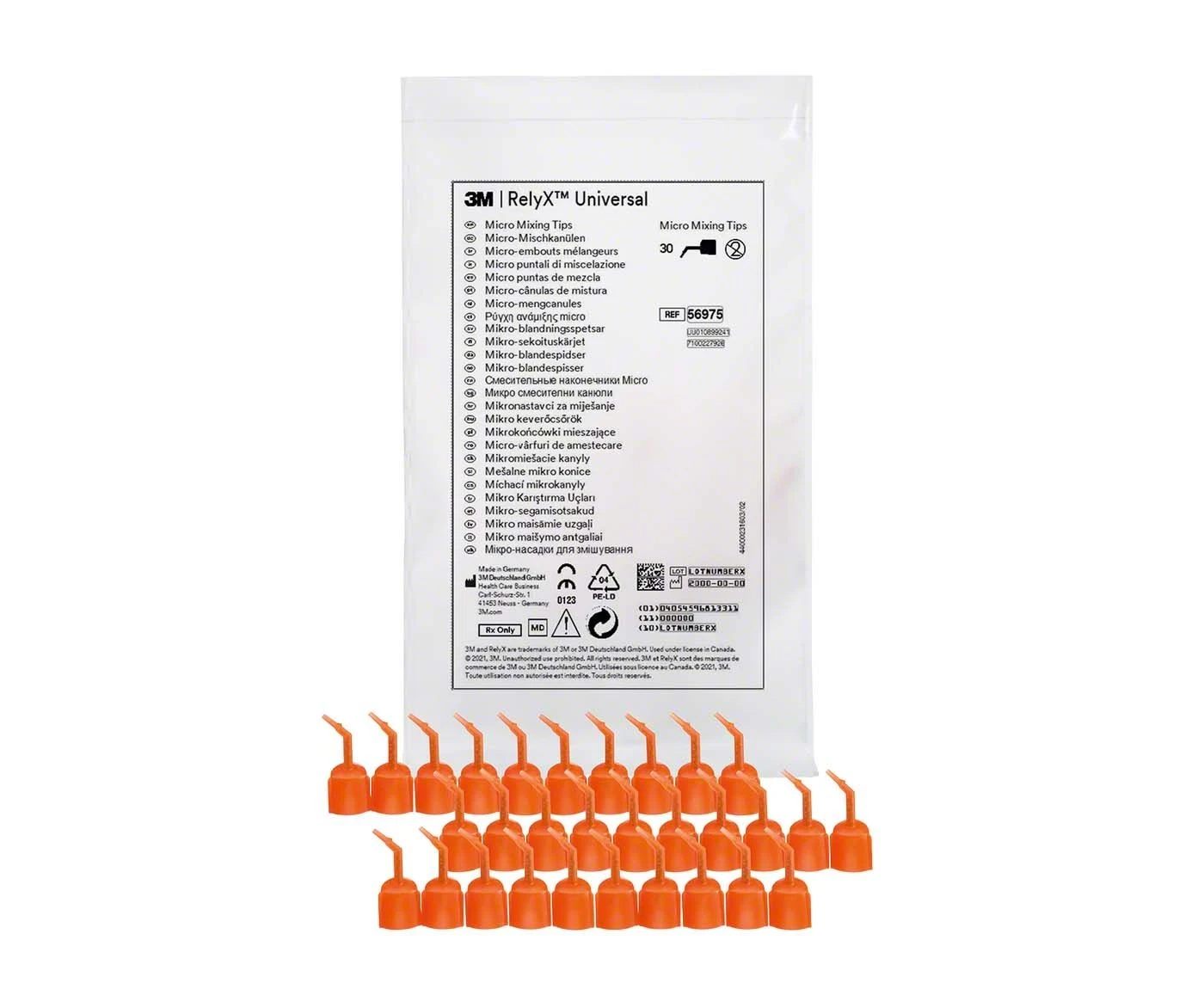 RelyX Universal Micro-Mischkanülen, orange, Packung à 30 Stück