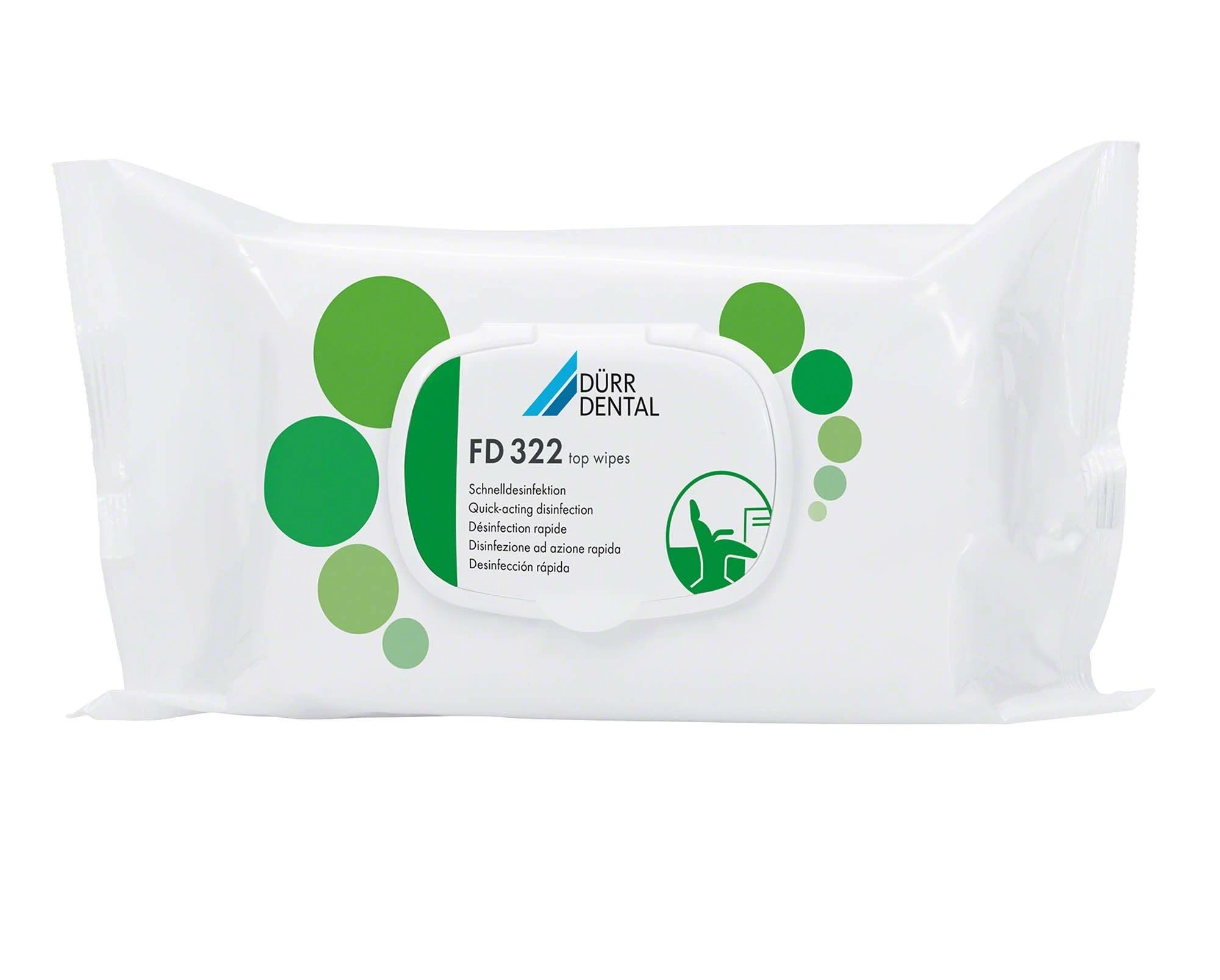 FD 322 top wipes, Desinfektionstücher, alkoholhaltig, aldehydfrei, 17,5 x 25 cm, Packung à 50 Stück