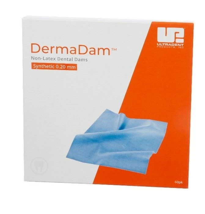 DermaDam Synthetic, Kofferdam, Stärke medium, Farbe blau, Format 15 x 15 cm, Nachfüllpackung 1 x 20 Stück