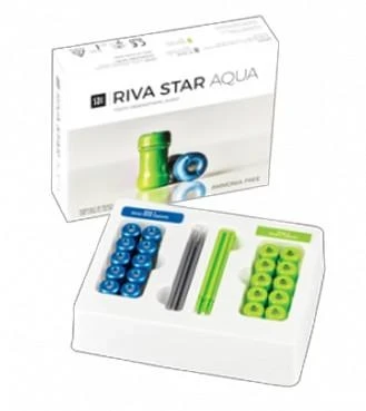 Riva Star Aqua, Desensibilisierung, Kapsel Kit 1 Set, Lieferumfang: 10 x Riva Star Aqua Schritt 1 (blau silberne Kapsel) - 10 x Riva Star Schritt 2 (grüne Kapsel) - Zubehör