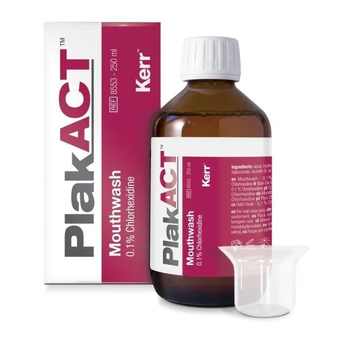 PlakACT, hydroalkoholische Lösung, 0,1 % Chlorhexidin, Typ Mundspülung, Flasche 1 x 250 ml