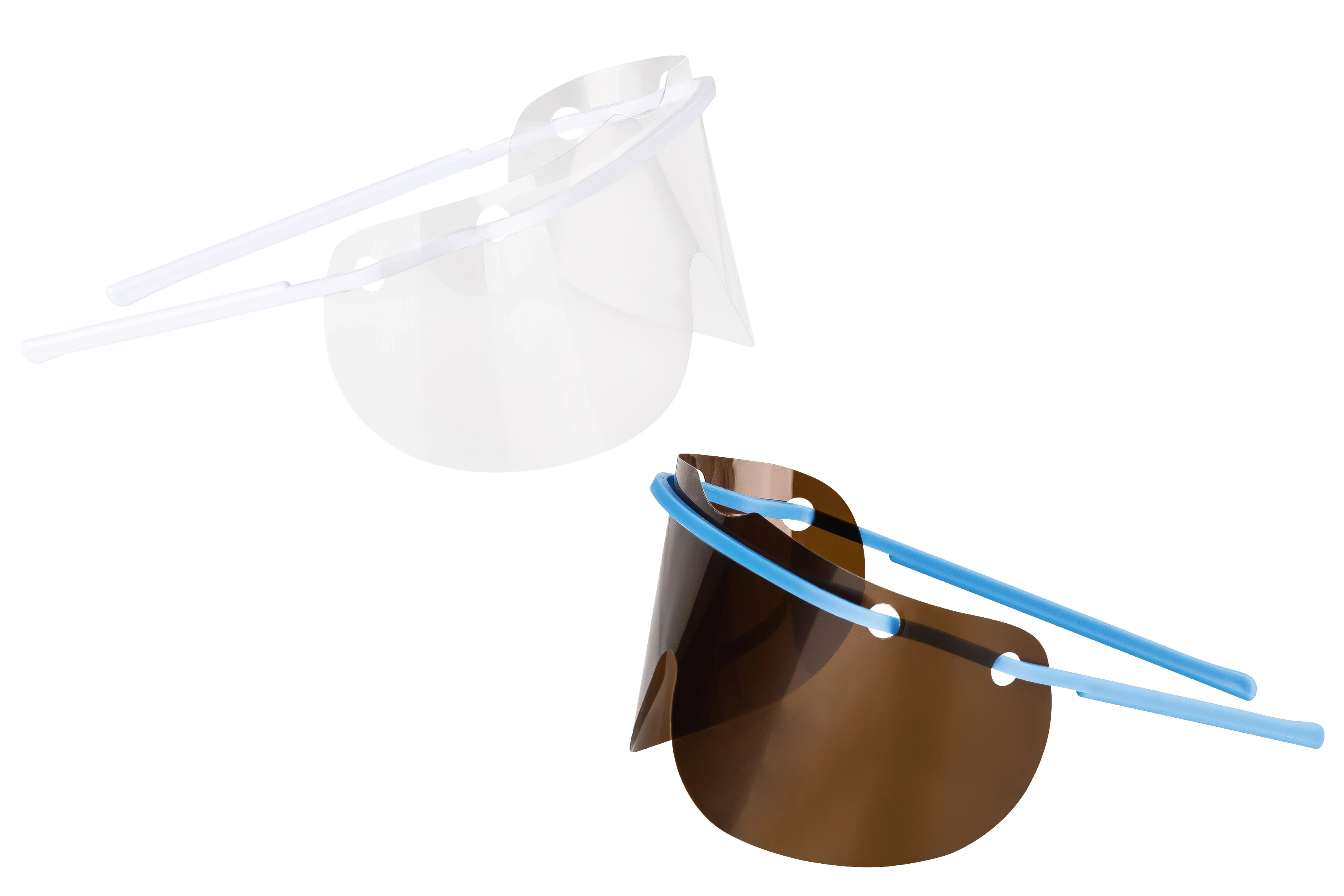 ORBIS Einweg-Schutzbrille Set getönt, Augenschutz, Farbe getönt, Breite max. 21,3 cm, Höhe max. 6,7 cm, Set, Lieferumfang: 20 Gestelle, 20 Visiere