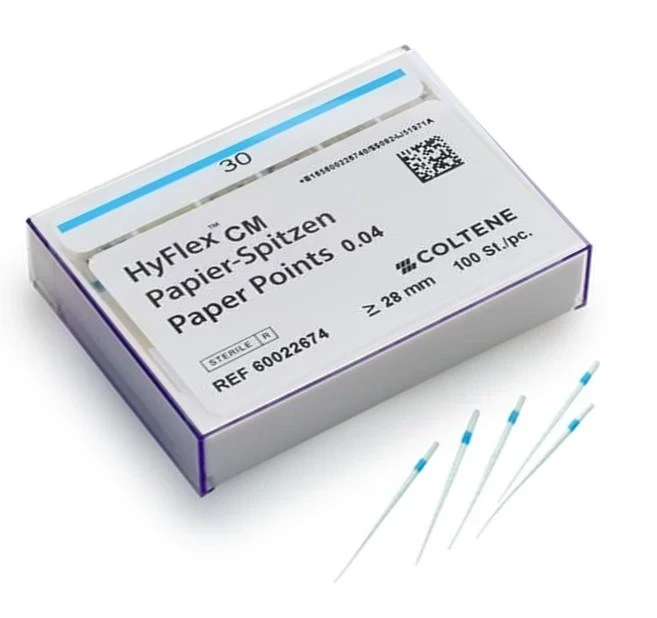HyFlex CM Papierspitzen, Endodontie, Länge ≥ 28 mm, ISO 30, Taper .04, Refill 100 Stück
