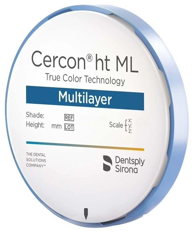 Cercon ht ML, Festsitzende prothetische Versorgungen, Form Ronde, Typ Multilayer, Farbe A3, Höhe 18 mm, Ø 98 mm, Packung à 1 Stück