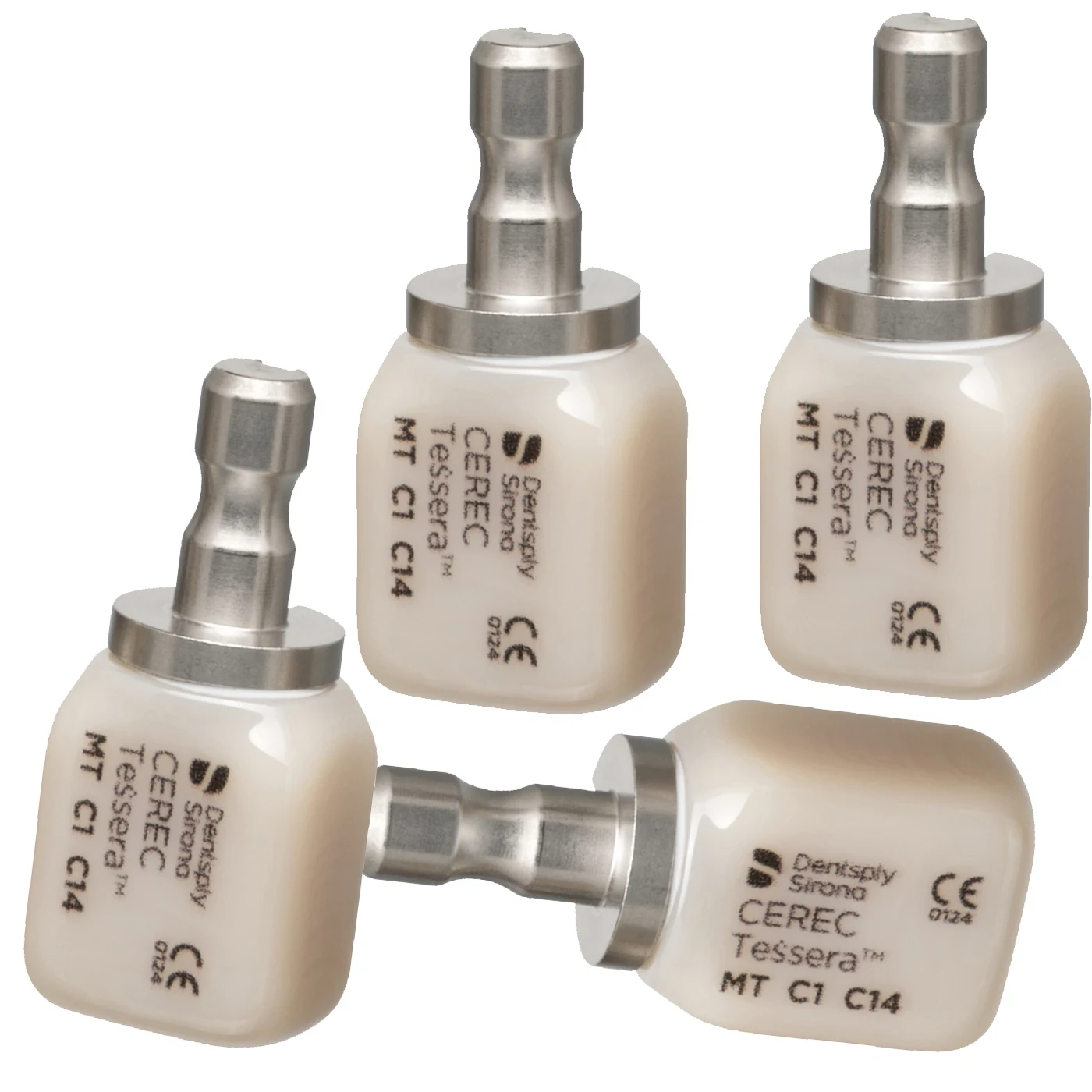 Cerec Tessera, CAD/CAM Fräsrohling, Form Block, MT, Farbe C1, Größe C14, Advanced Lithium Disilicate, Packung, 1 x 4 Stück