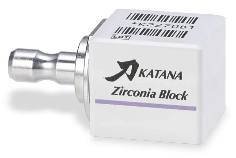 Katana Zirconia Block, CAD/CAM Fräsrohling, Gr. 14Z L, 17,8 × 19,2 × 40,0 mm, D3, Packung à 2 Stück