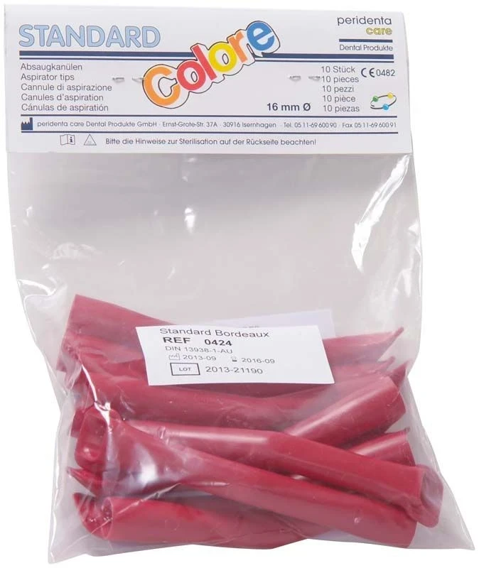 Absaugkanüle standard.colore bordeaux, 10 Stück