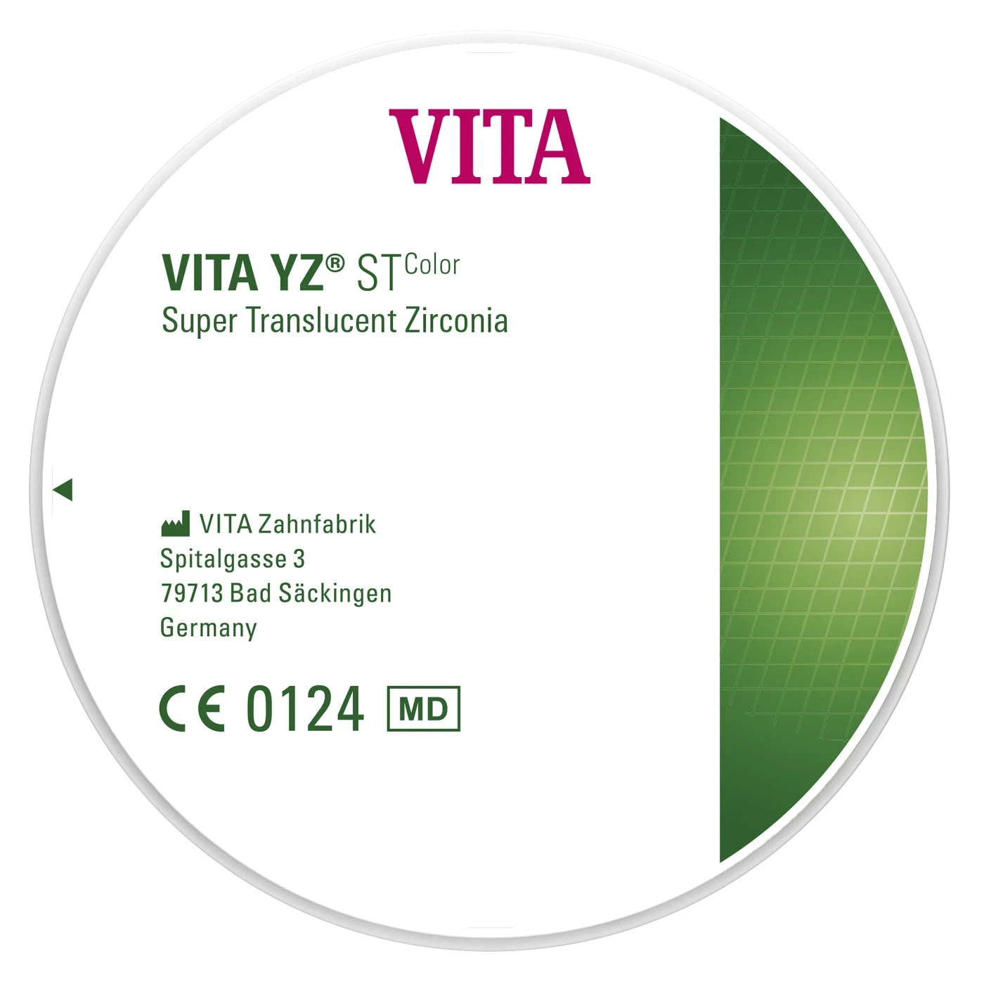 VITA YZ® ST Color Disc Stück Ø 98,4 mm, H 20 mm, A4