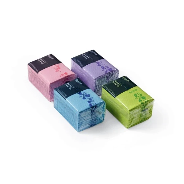 Monoart Patientenservietten Towel UP Flower, 33 × 45 cm, 10x50 St. im Hygiene-Pack, rosa, 1 Karton à 500 Stück