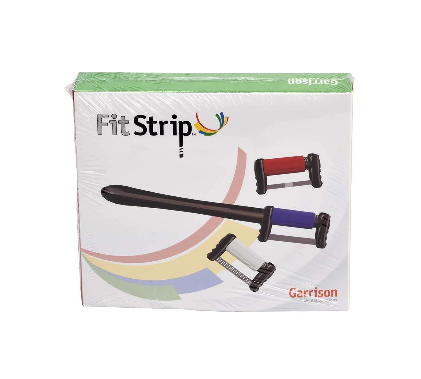 FitStrip, Streifen, beidseitig beschichtet, mittlere Körnung, 10 × 0,21 mm, blau, Packung à 10 Stück