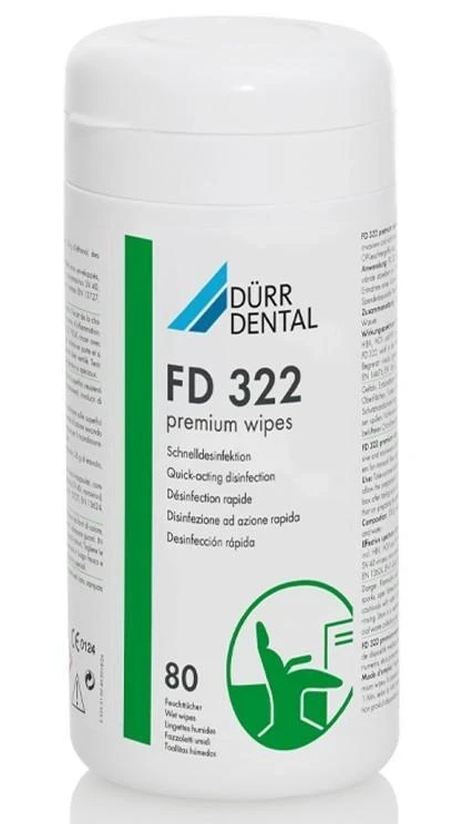 FD 322 - premium wipes, aldehydfrei, 14 x 19 cm, Wischdesinfektion, Dose 80 Tücher