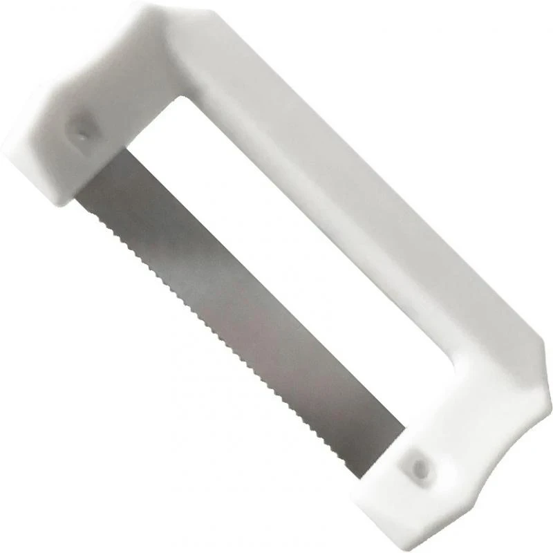 Streifen mit Streifenhalter Weiß, Stärke 0,05 mm, Sägezahn, ohne Diamantkorn