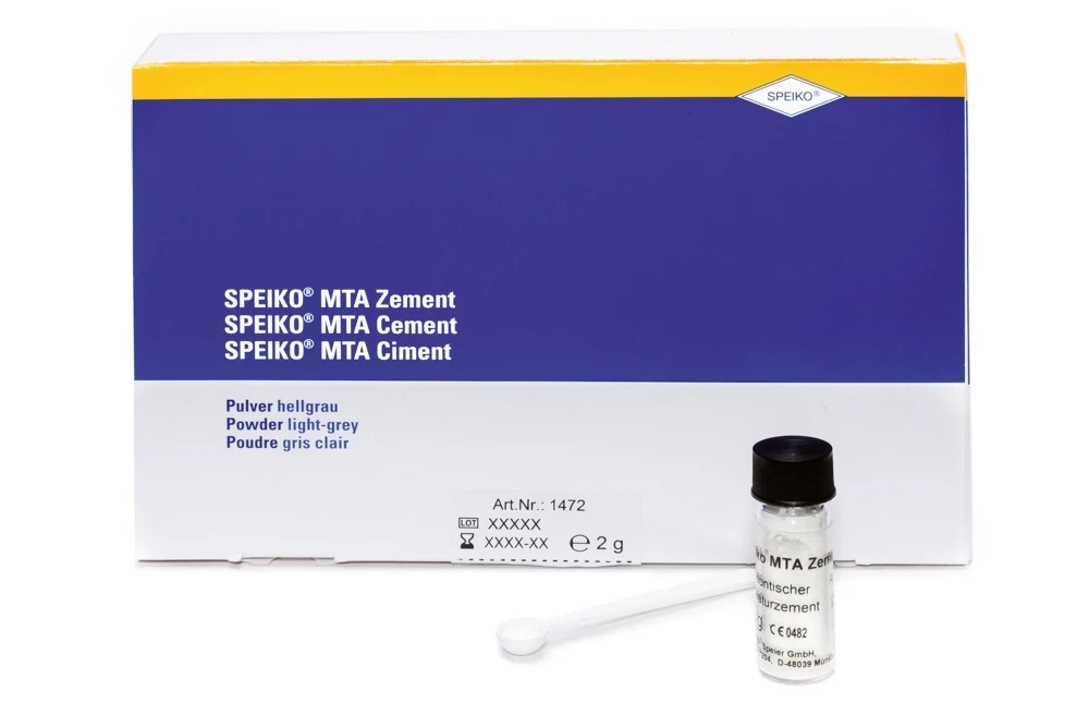 Speiko MTA Zement, Pulver hellgrau mit Dosierlöffel, Flasche 1 g