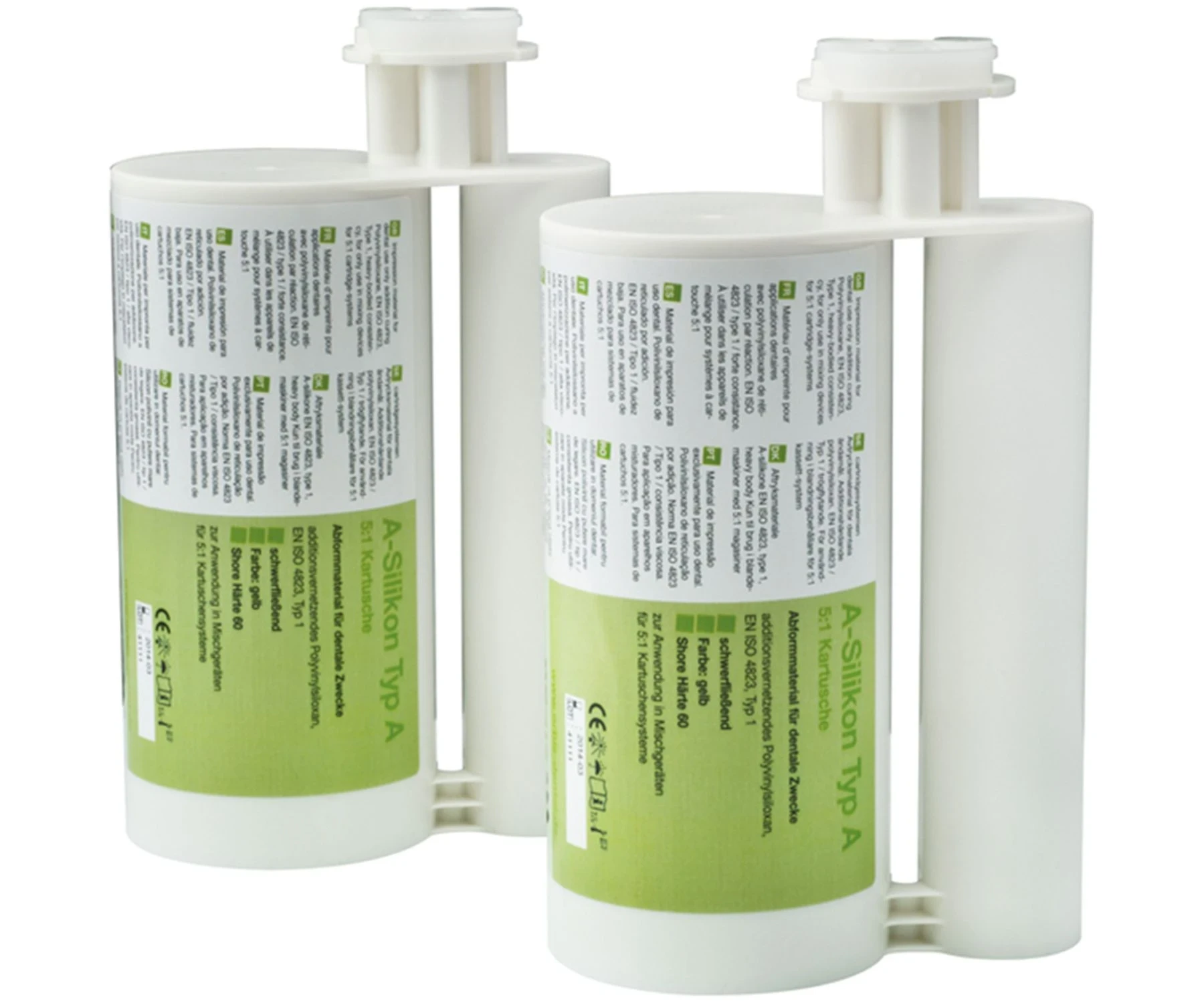 A-Silikon dynamic Typ A, Monophase, Kartuschen 2 x 380 ml, 1 Verriegelungsring