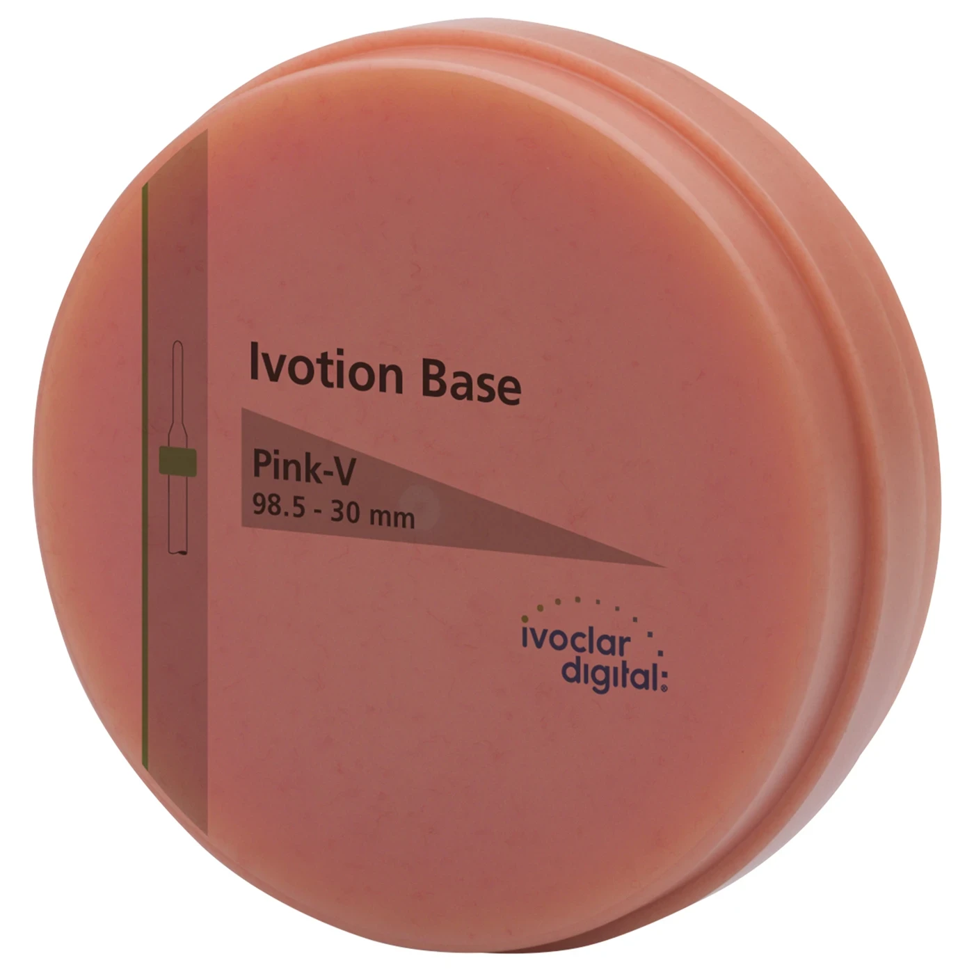 Ivotion Base, CAD/CAM Fräsrohling, Typ Disc, Farbe Pink-V, Stärke 30 mm, Ø 98,5 mm, PMMA 1 Stück