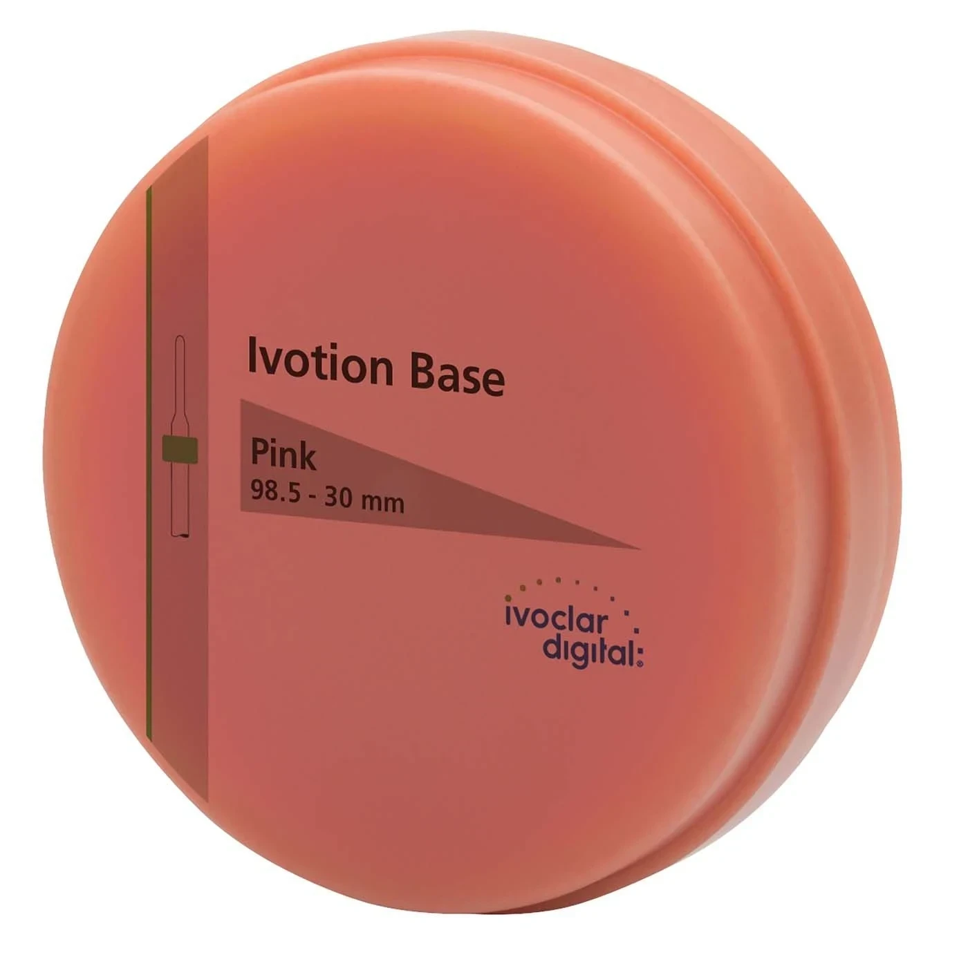 Ivotion Base, CAD/CAM, PMMA, 30 mm, ⌀ 98,5 mm, pink, Packung à 1 Stück