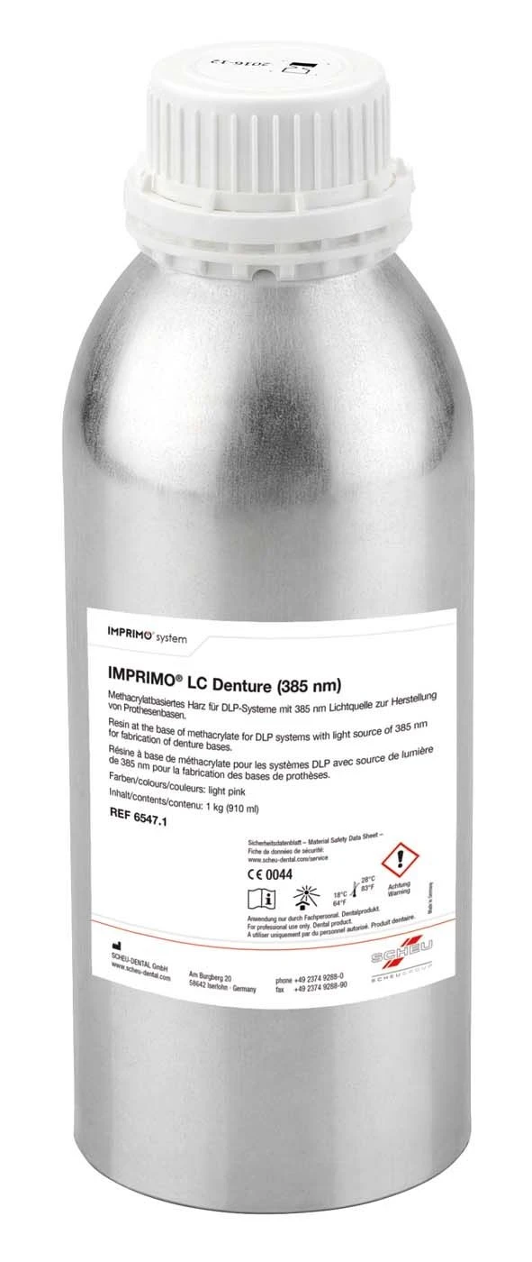 Imprimo LC Denture, zur Herstellung von Prothesenbasen, light pink, Flasche 1 kg