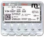 Mtwo NiTi-System Arbeitsteile | Mtwo NiTi Instrumente, 16/25 mm, Taper 04 ISO 010-020, 6 Stück