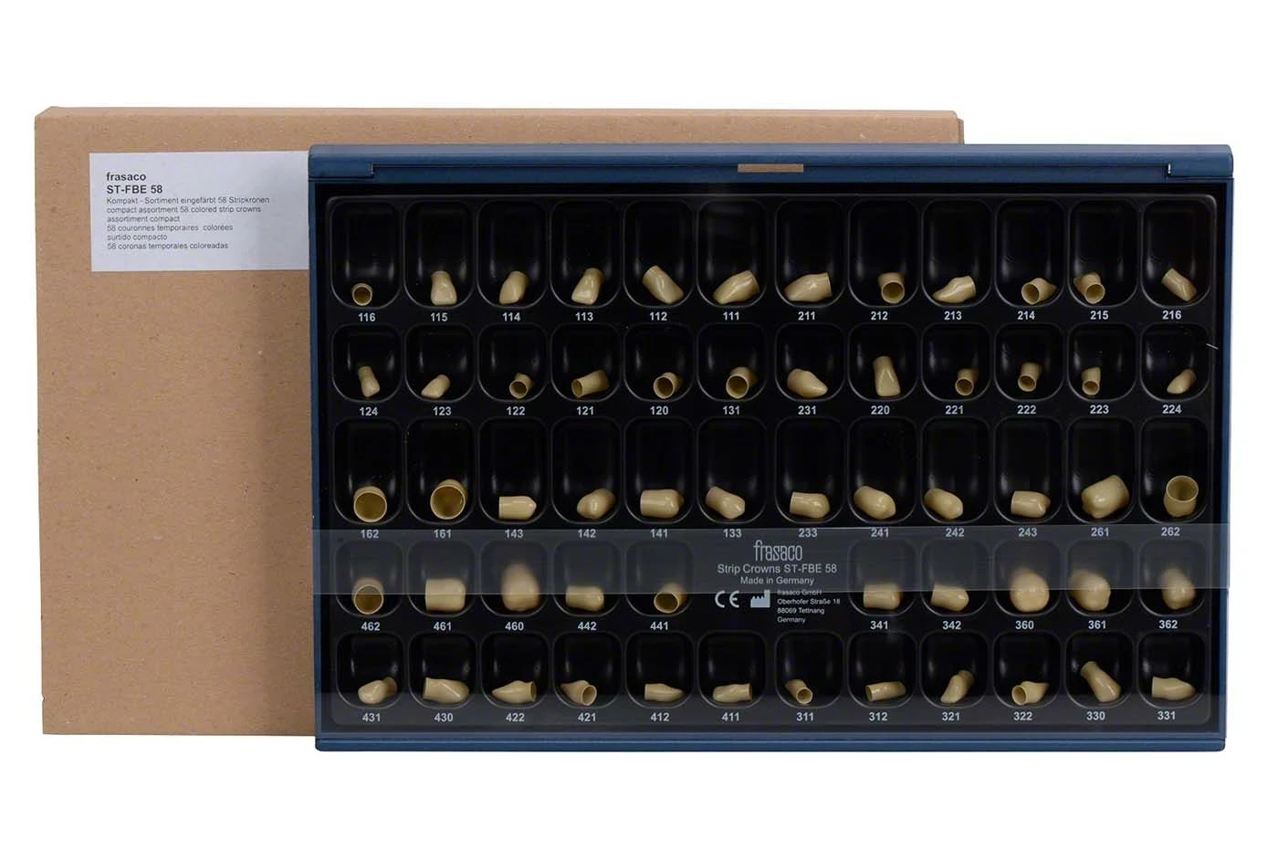 Frasaco Stripkronen Kompakt-Sortiment color ST-FBE 58, Set à 58 Stück