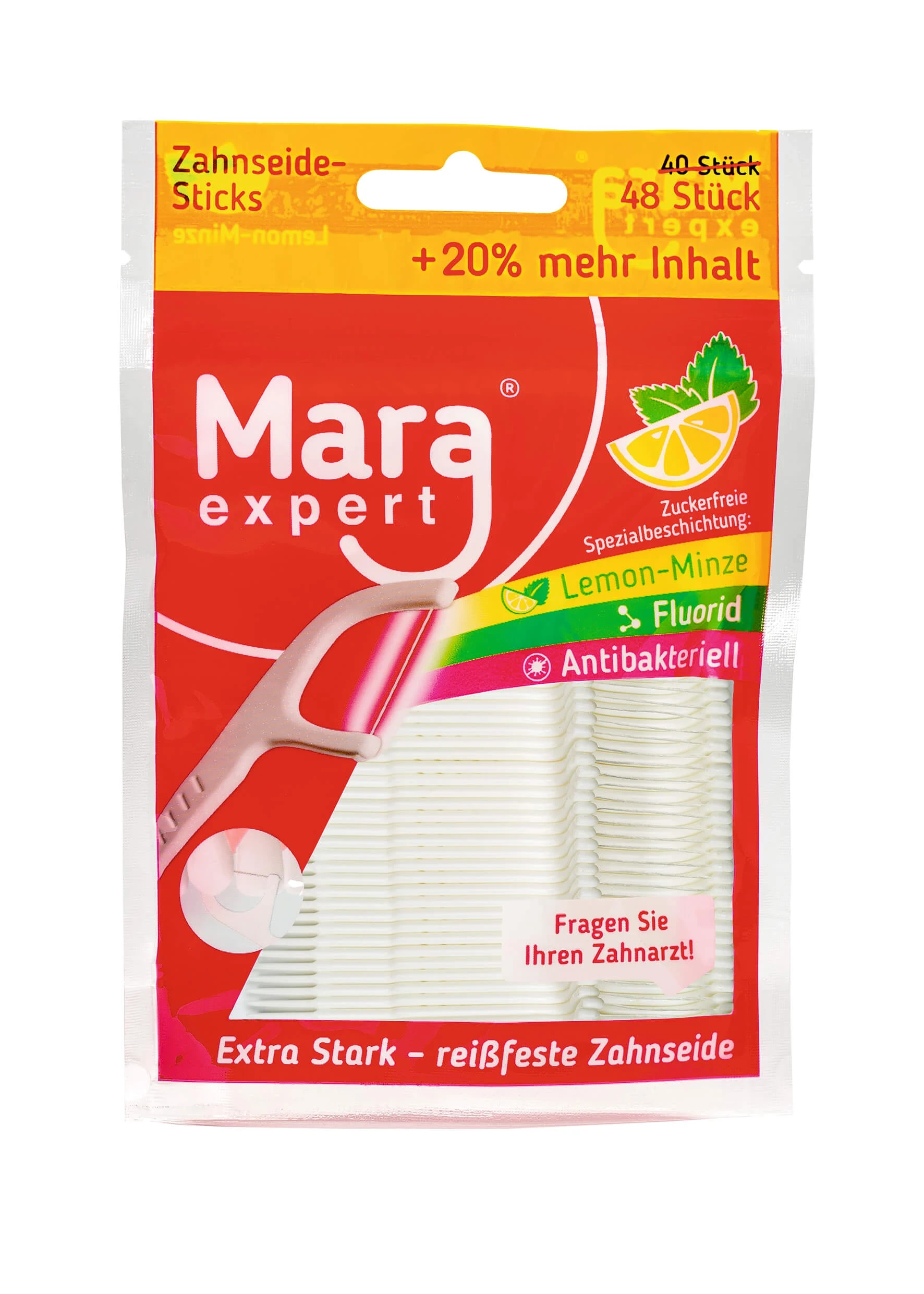 Mara Expert Zahnseide-Sticks, 40 Sticks