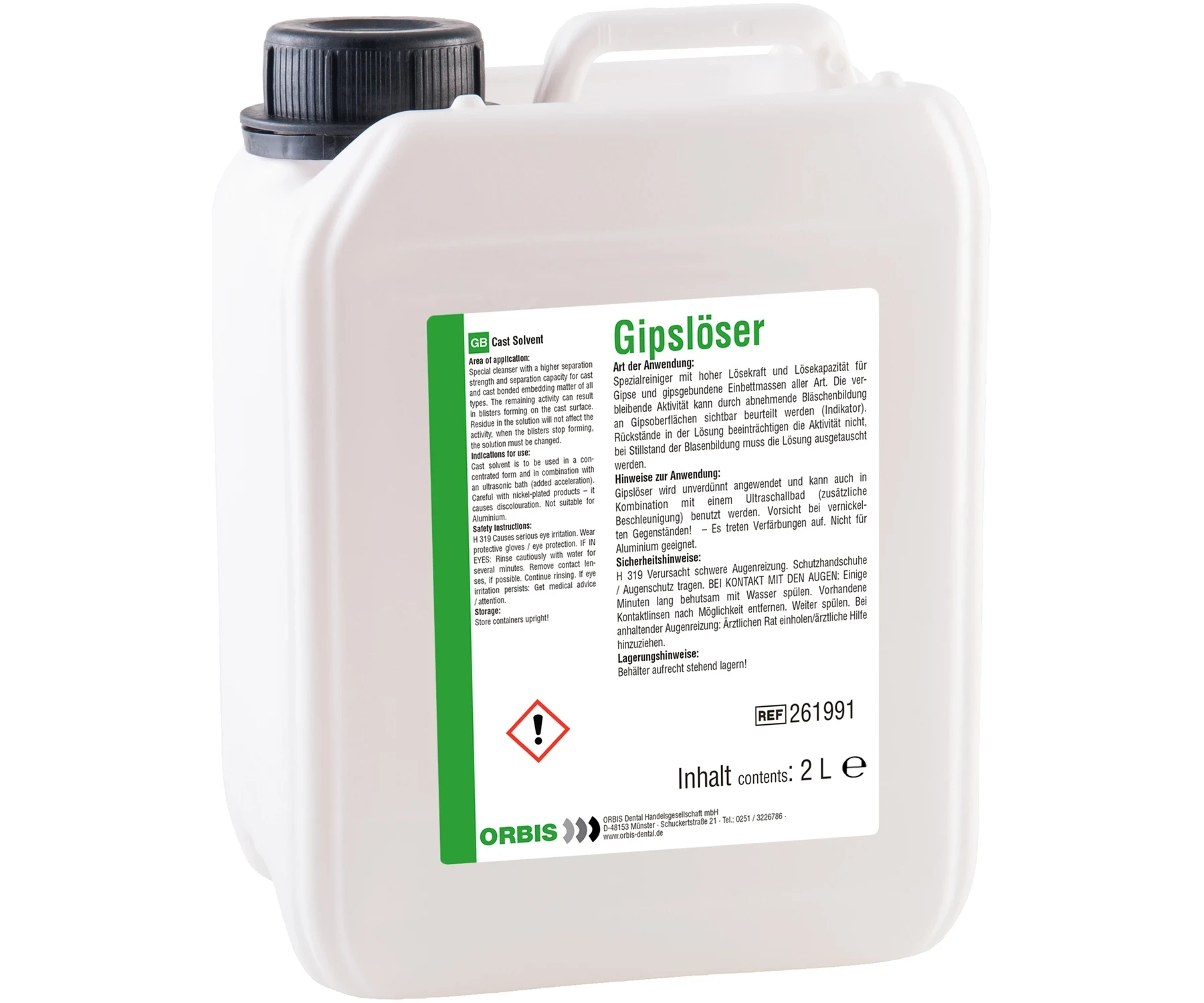 Gipslöser, Kanister à 2 Liter