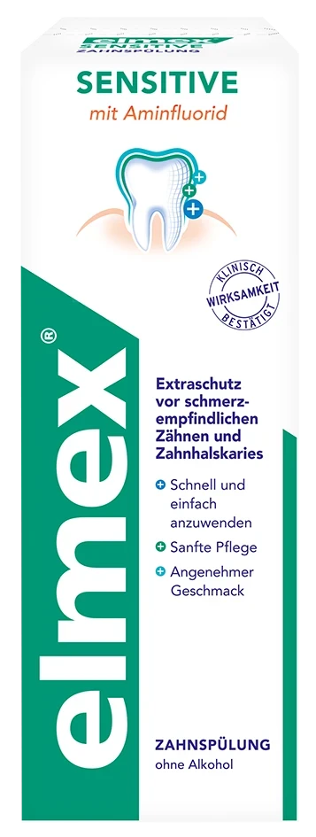 elmex SENSITIVE Zahnspülung, Flasche à 400 ml