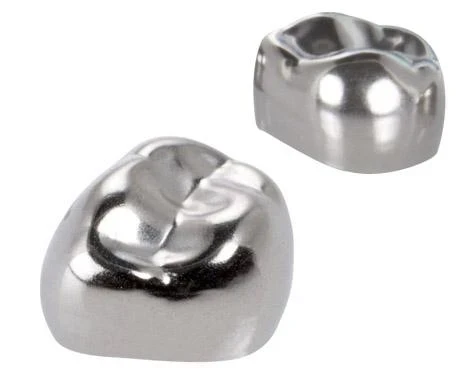 Edelstahlkronen UK 1. Milchmolar links DLL6, Ø mesial/distal 9,2, Packung 5 Stück